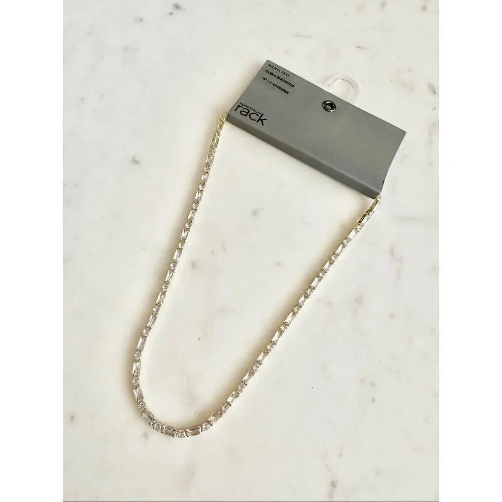 Nordstrom‘s cubic zirconia 18 inch tennis necklace